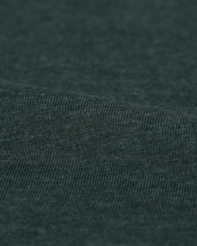 Basic Tee - Non-Branded-Heather Forest Green-Reg-Regular-Detail--Model---M