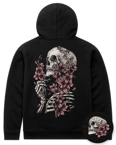 Eternal Blossom Hoodie-Black-Regular-Mock--Model---L