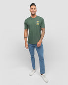 Evergreen Vintage Tee-Vintage Royal Pine-Regular-Full--Model---L