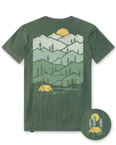 Evergreen Vintage Tee-Vintage Royal Pine-Front