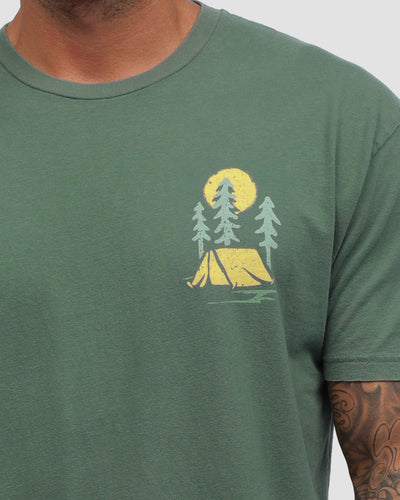 Evergreen Vintage Tee-Vintage Royal Pine-Regular-Swatch--Detail---L