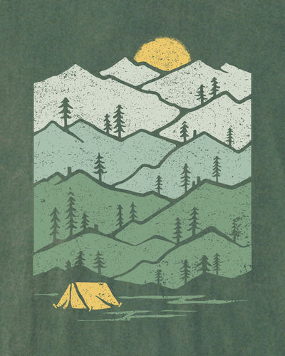 Evergreen Vintage Tee-Vintage Royal Pine-Regular-Swatch--Model---L