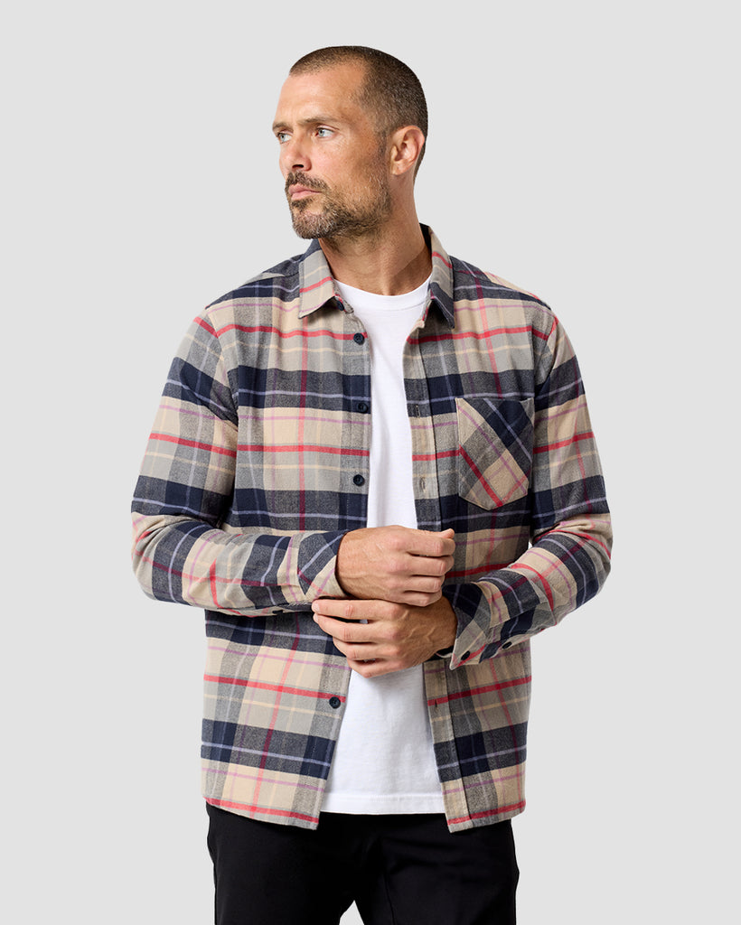 Fairbanks Flannel-Beige Multiplaid-Regular-Front--Zac---L