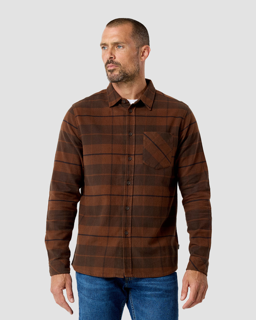 Fairbanks Flannel-Brown-Regular-Front--Zac---L