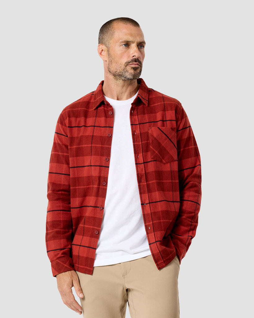 Fairbanks Flannel-Dark Red-Regular-Front2--Zac---L