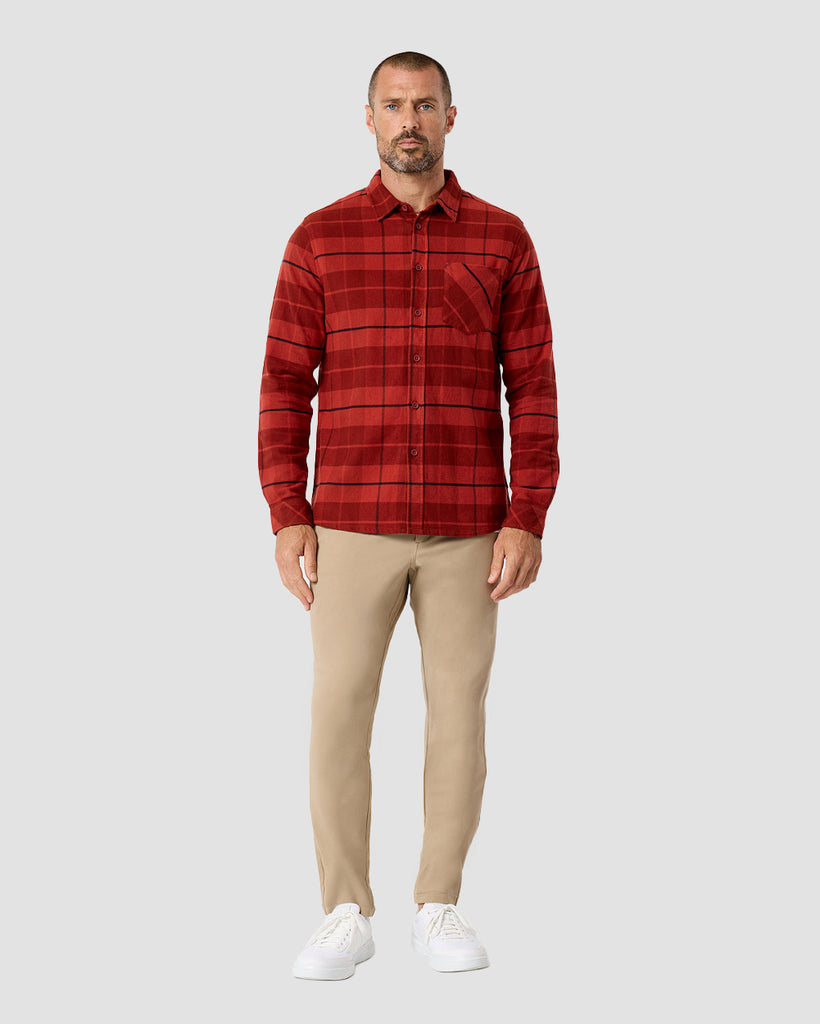 Fairbanks Flannel-Dark Red-Regular-Full--Zac---L