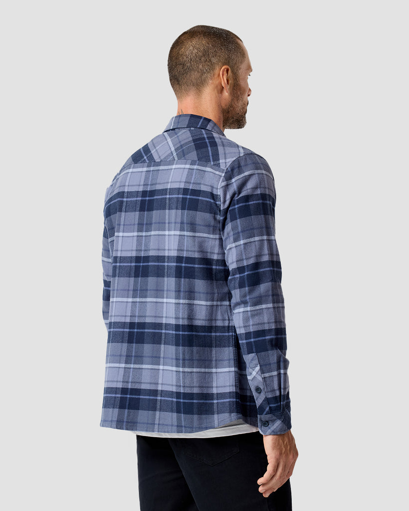 Fairbanks Flannel-Indigo Multiplaid-Regular-Back--Zac---L