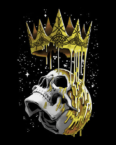 Fallen King Tee-Black-Regular-Swatch--Model---L