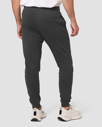 Fleece Joggers - Non-Branded-Charcoal-Regular-Back--Model---L
