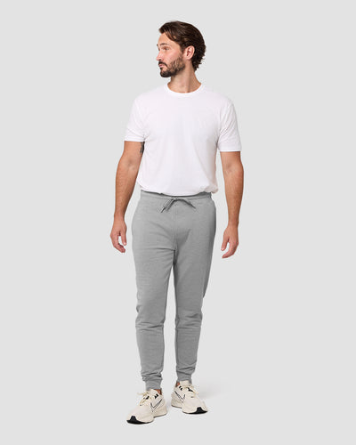 Fleece Joggers - Non-Branded-Grey-Regular-Full--Model---L