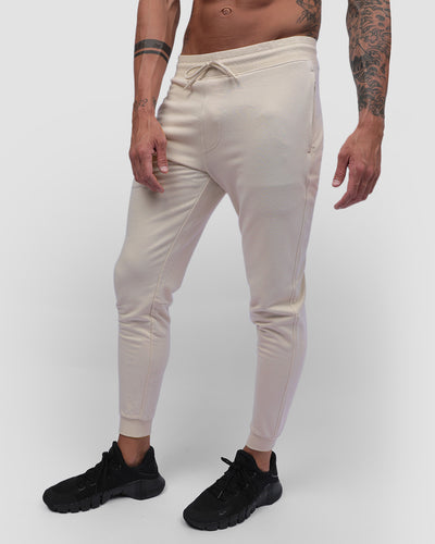 Fleece Joggers - Non-Branded-Beige-Front--Zach---L