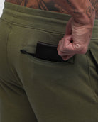Fleece Joggers - Non-Branded-Olive Green-Detail 2