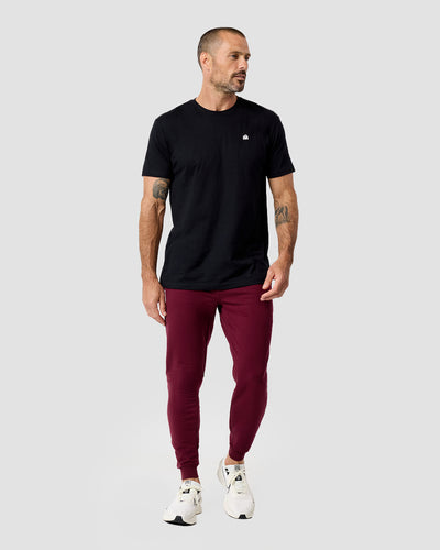 Fleece Joggers - Non-Branded-Dark Maroon-Regular-Full--Zac---32