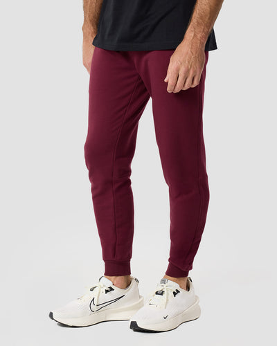 Fleece Joggers - Non-Branded-Dark Maroon-Regular-Front 2--Zac---32