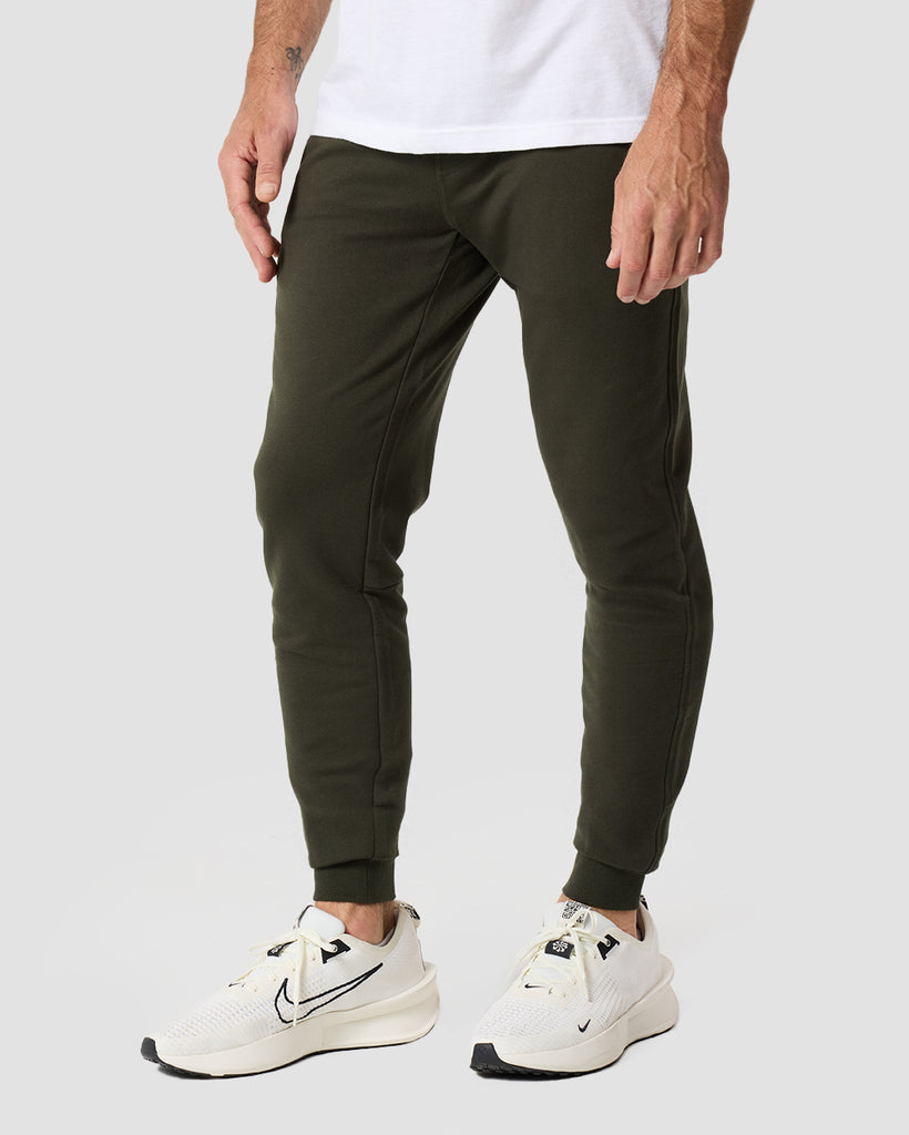 Fleece Joggers - Non-Branded-Midnight Olive-Regular-Side--Zac---32