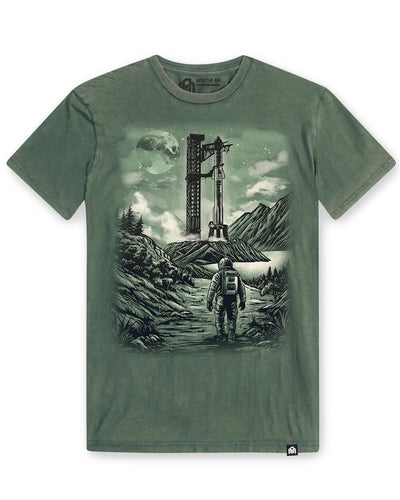 Frontier Bound Vintage Tee-Vintage Royal Pine-Regular-Mock--Model---L