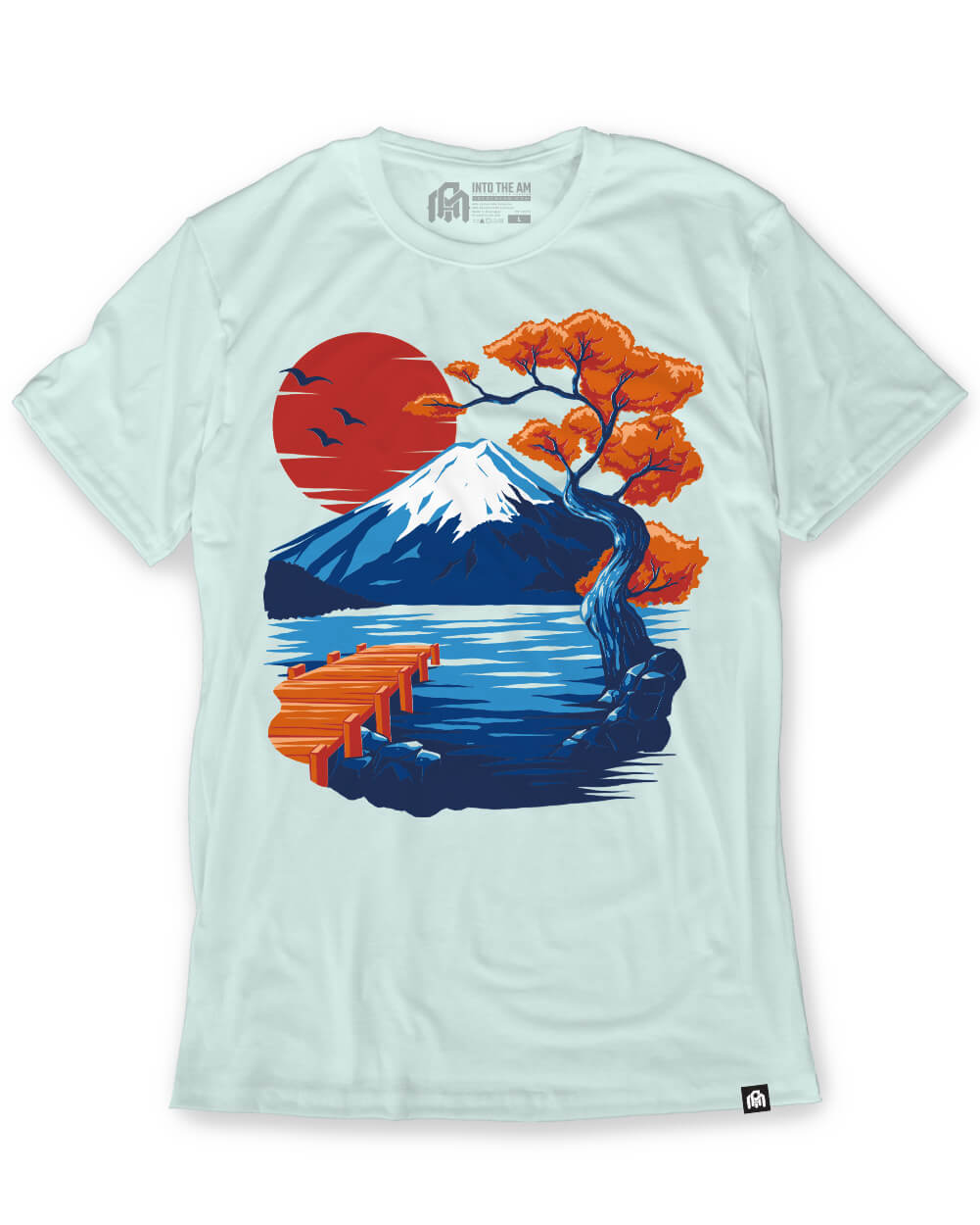 Fish Print, Men's Long Sleeve Novelty T-shirt, Stylish Tees For Autumn, Mens Clothing