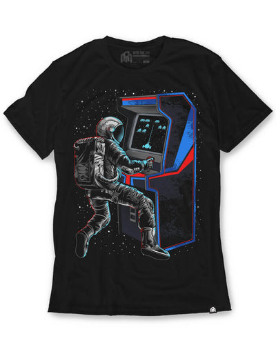 Galactic Gamer Tee-Black-Front