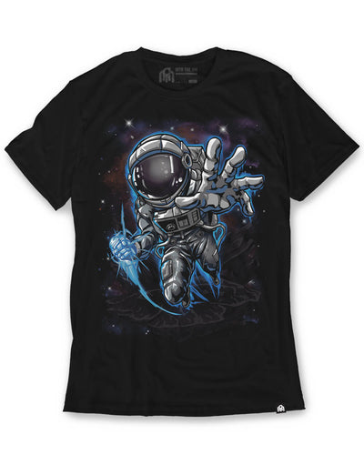 Galactic Hero Tee-Black-Regular-Mock--Model---M