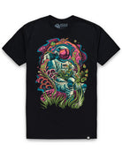 Galactic Jungle Tee-Black-Regular-Mock--Model---L