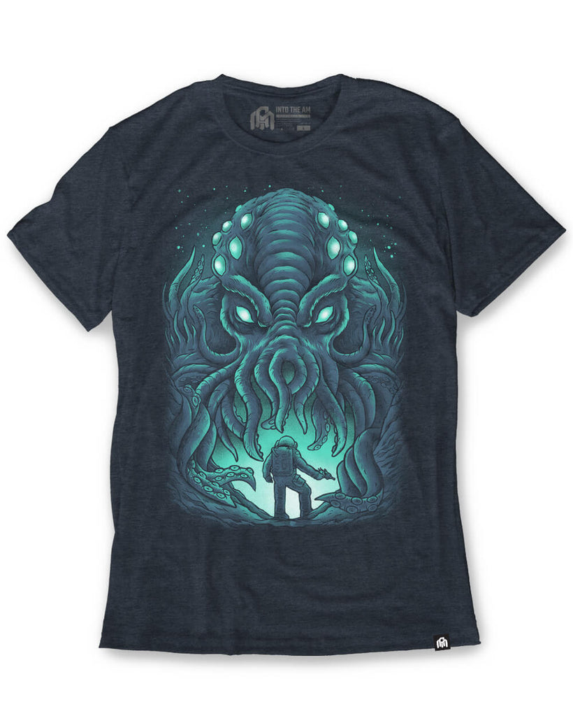 Galactic Siege Glow-in-the-Dark Tee-Midnight Navy-Regular-Mock--Model---M