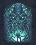 Galactic Siege Glow-in-the-Dark Tee-Midnight Navy-Regular-Swatch--Model---L