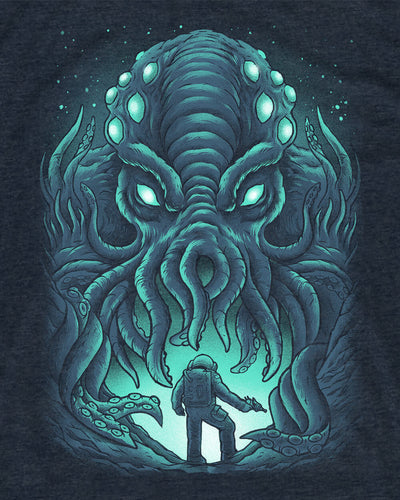 Galactic Siege Glow-in-the-Dark Tee-Midnight Navy-Regular-Swatch--Model---L