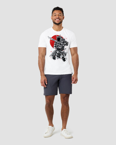 Galactic Warrior Tee-White-Regular-Full--Model---L