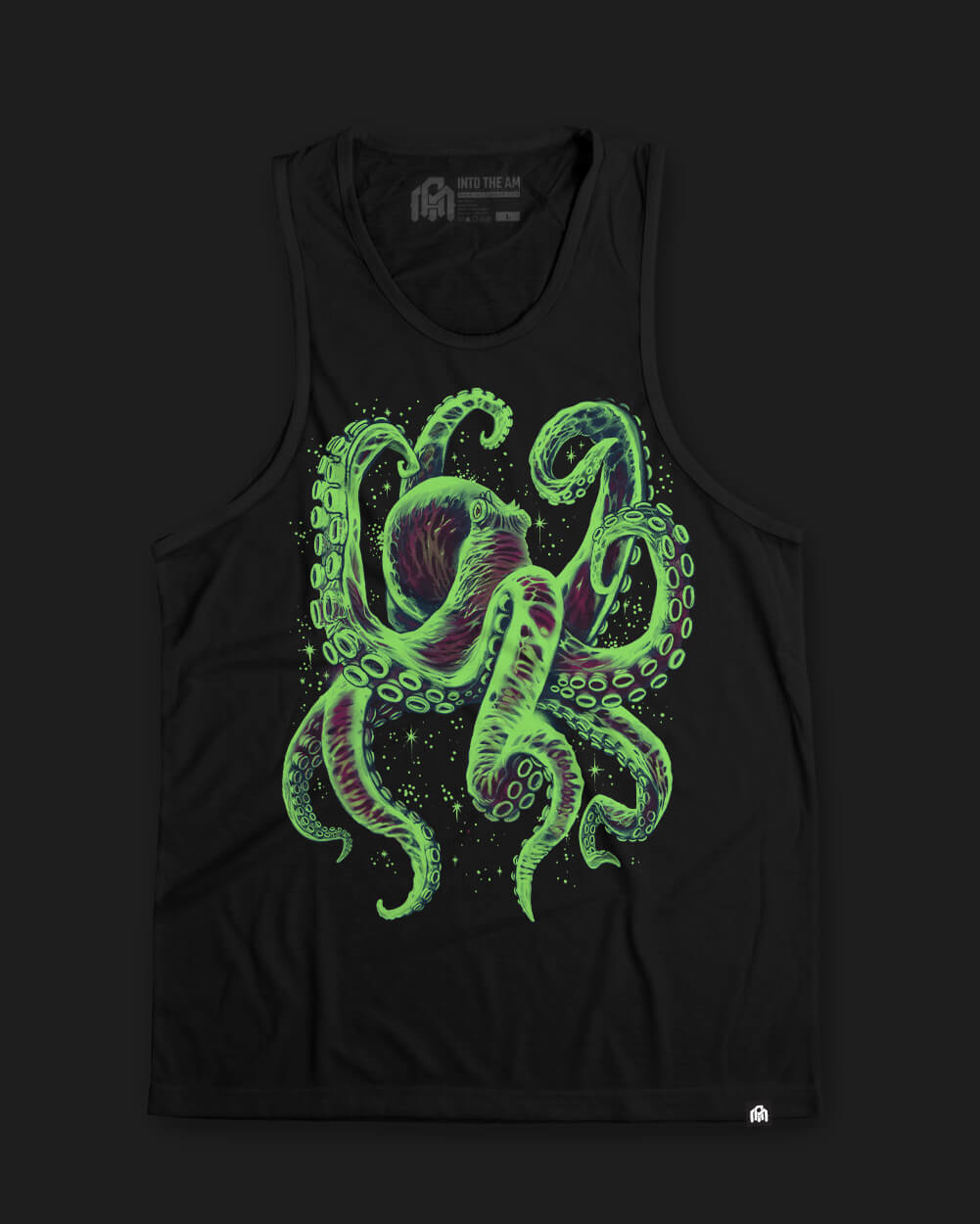 Gleaming Octo Glow-in-the-Dark Tank-Black-Regular-Glow--Model---L