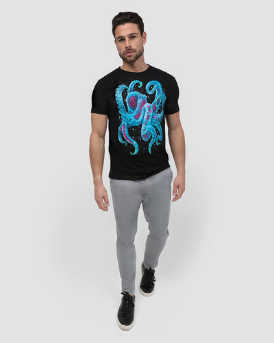 Gleaming Octo Glow-in-the-Dark Tee-Black-Regular-Full--Model---L