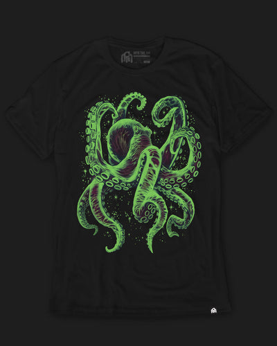 Gleaming Octo Glow-in-the-Dark Tee-Black-Regular-Glow--Model---L