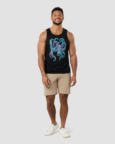 Gleaming Octo Glow-in-the-Dark Tank-Black-Regular-Full--Model---L