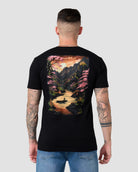 Golden Reflections Tee-Black-Regular-Back--Model---L
