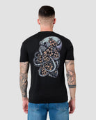 Sea Petals Tee-Black-Regular-Back--Model---L
