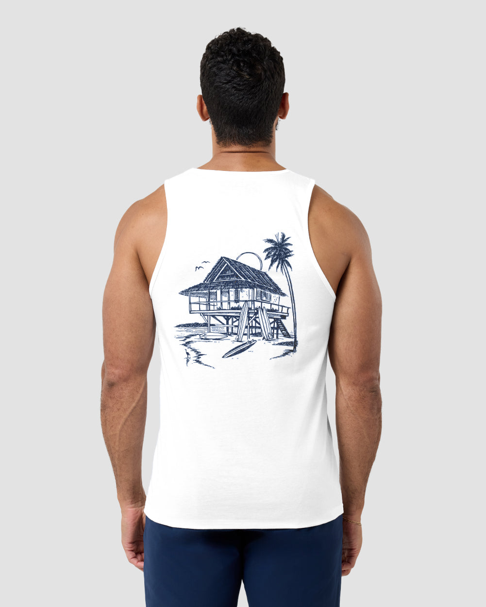 Beach Bungalow Tank-White-Regular-Back--Model---L
