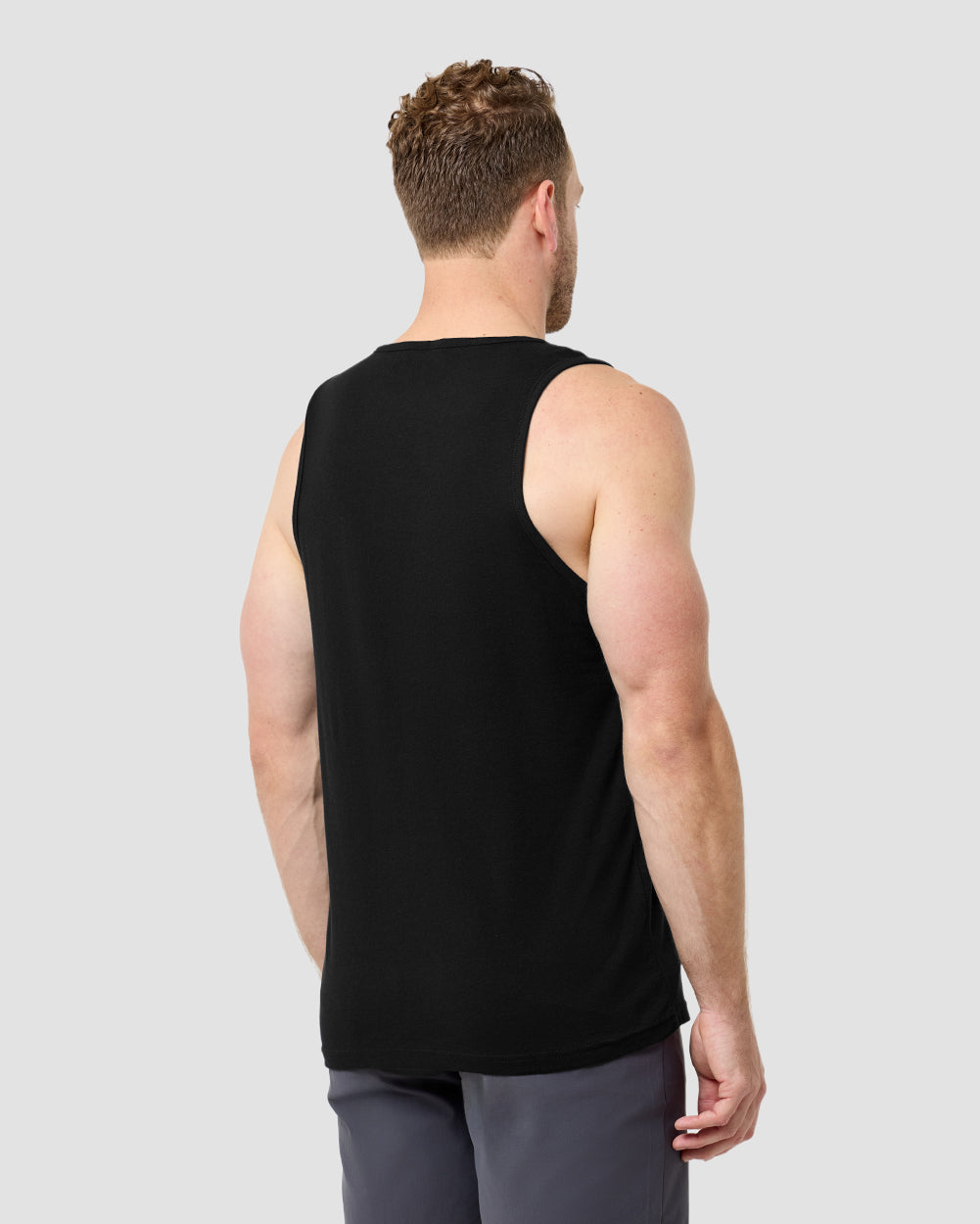 Midnight Bloom Tank-Black-Regular-Front--Model---L