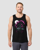 Midnight Bloom Tank-Black-Regular-Front--Model---L