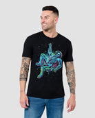 Astral Bones Glow-in-the-Dark Tee-Black-Regular-Front--Model---L
