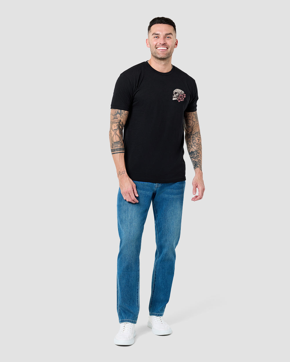 Eternal Blossom Tee - Black-Black-Regular-Full--Model---L