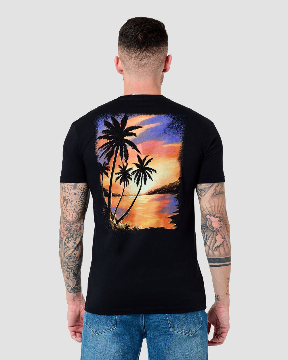 Amber Coast Tee-Black-Regular-Back--Model---L