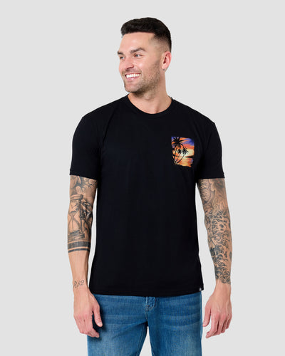 Amber Coast Tee-Black-Regular-Front--Model---L