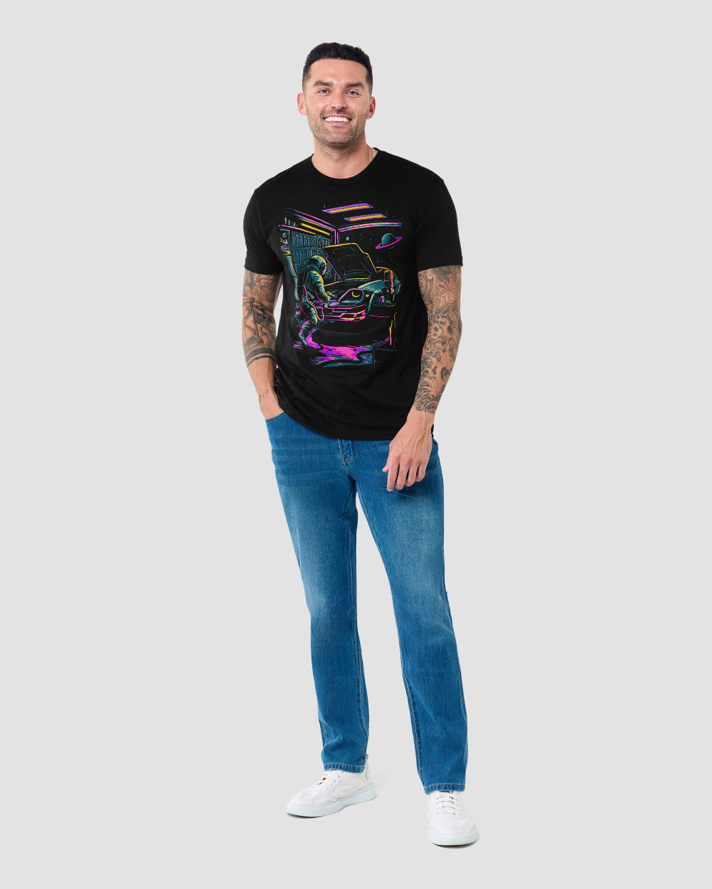 Astral Tuneup Glow-in-the-Dark Tee-Black-Regular-Full--Model---L