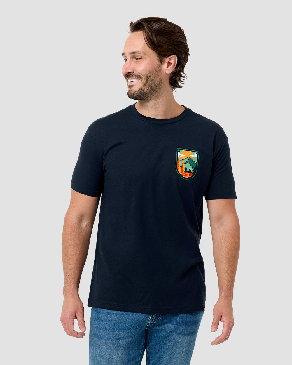 Campgrounds Tee-Midnight Navy-Regular-Front--Model---L