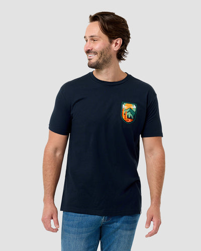 Campgrounds Tee-Midnight Navy-Regular-Front--Model---L