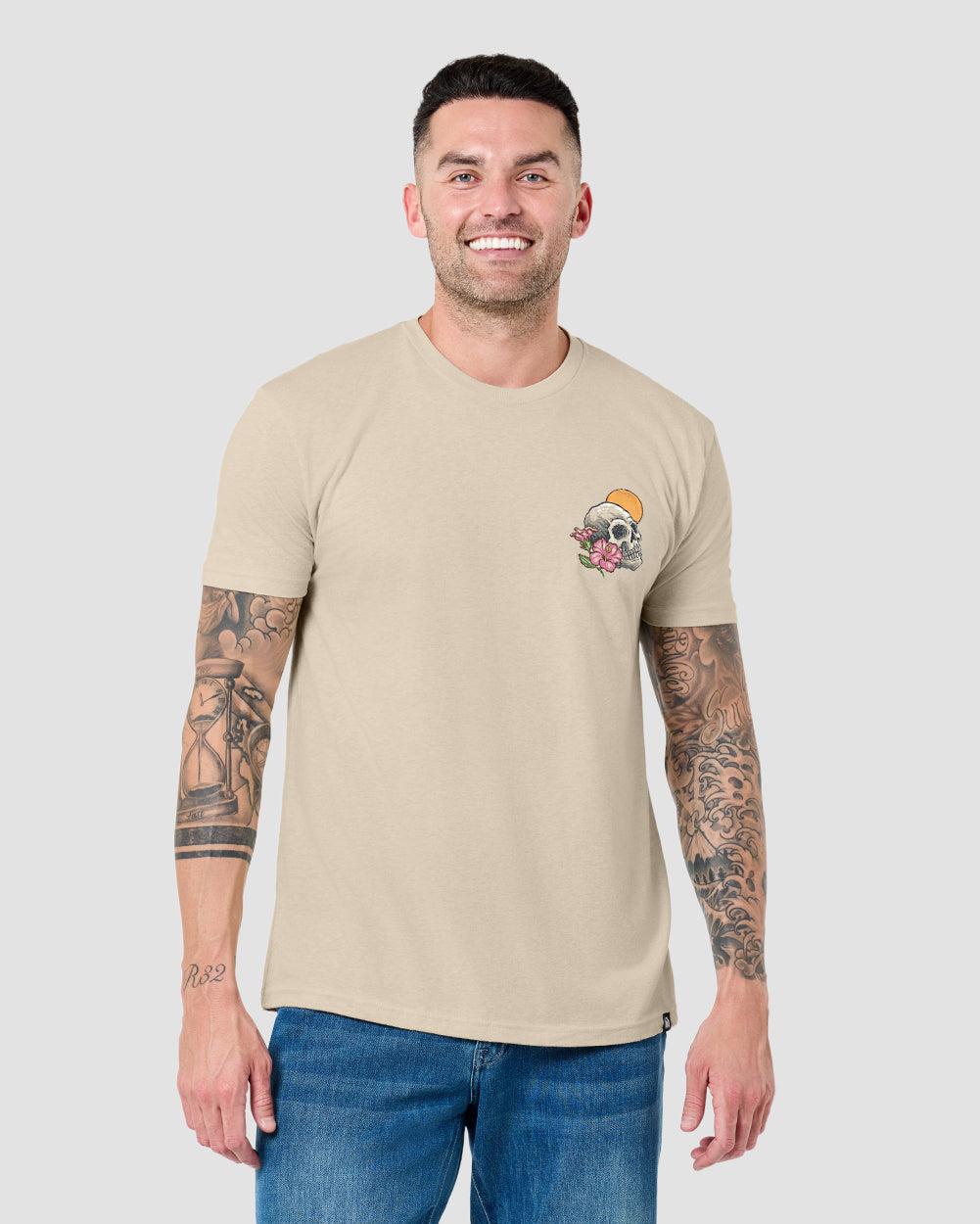 Coastal Decay Tee-Cream-Regular-Front--Model---L