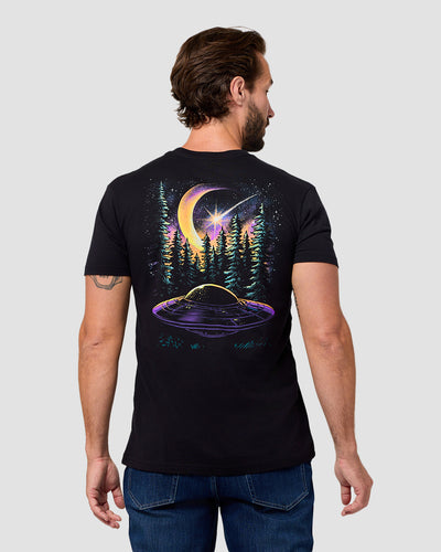 Cosmic Inhabitants Tee-Black-Regular-Back--Model---L