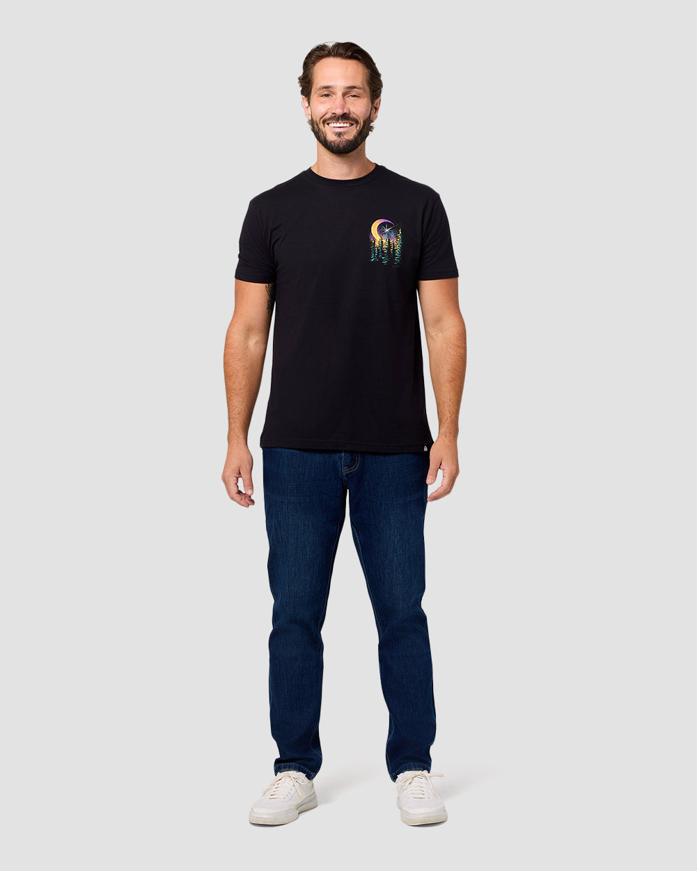 Cosmic Inhabitants Tee-Black-Regular-Full--Model---L