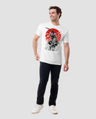 Crimson Blade Tee-White-Regular-Full--Model---L