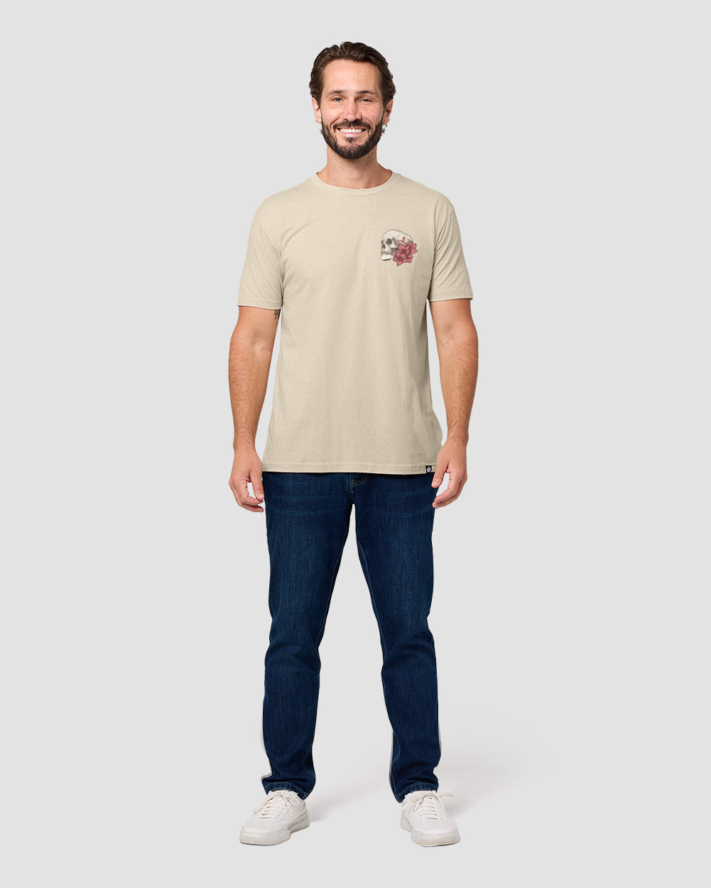 Eternal Blossom Tee-Cream-Regular-Full--Model---L