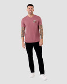 Eternal Blossom Tee-Heather Mauve-Regular-Full--Model---L